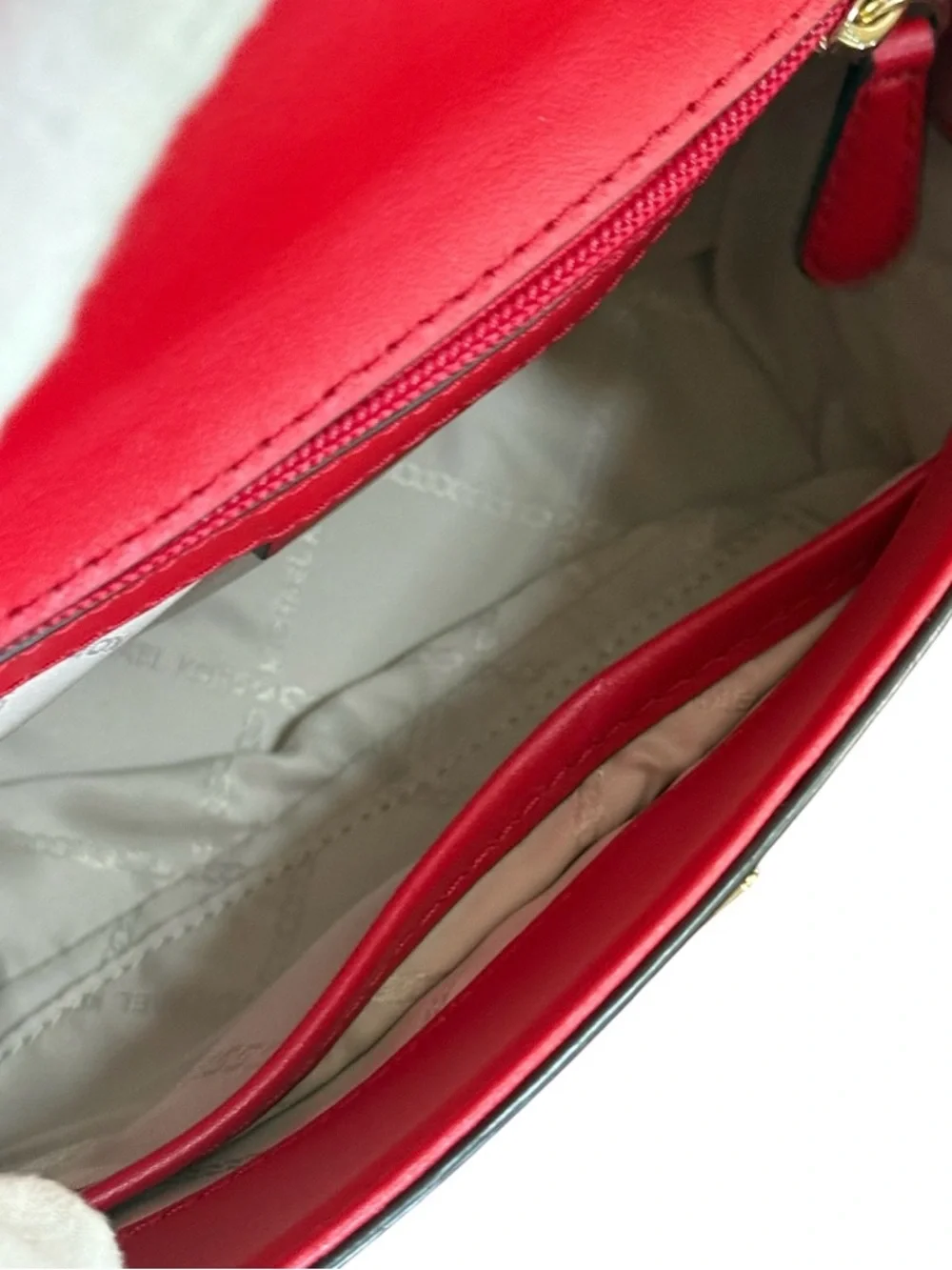 Authentic Michael Kors Red Leather Top-Handle Crossbody Bag! - Picture 11 of 14